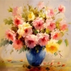 Obrazy diamentowe 5d 30 x 40 cm - bukiet w wazonie [22040000513]